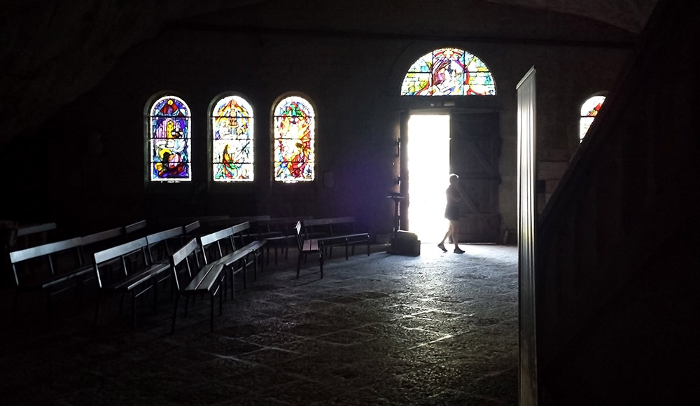 Interior of chapel inside the Magdalene Cave