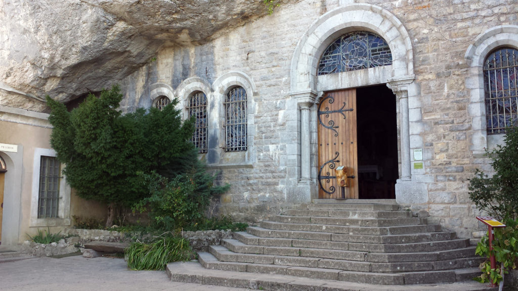 Magdalene Cave (Grotte Madeleine) and chapel entrance near Plan-d'Aups-Sainte-Baume